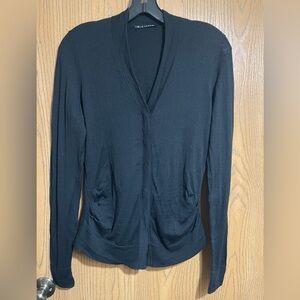 Elie Tahari Black Women's Wool Cardigan